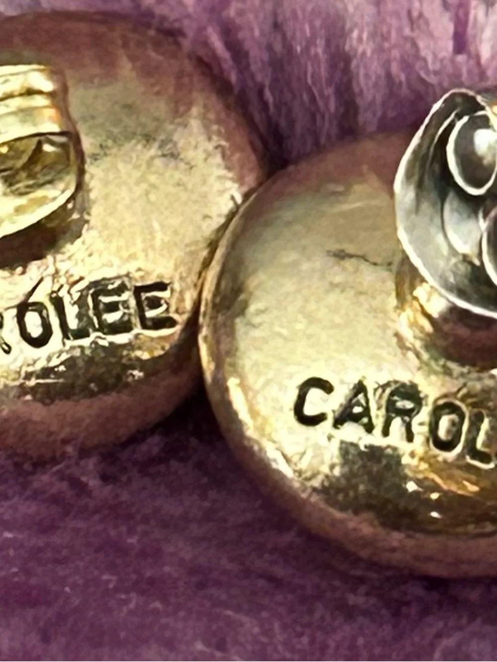 Vintage Carolee Gold-Tone Beaded Necklace and Button Style Earrings Set